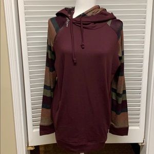 MAURICES double hooded striped sweatshirt